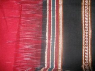 ELEGANT WHITE, RED & BLACK EXCLUSIVE BANGLA TANGAIL COTTON SAREE