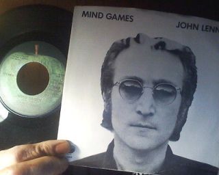 JOHN LENNON MIND GAMES APPLE 45 MINT & PICTURE SLEEVE VG++ REAL NICE