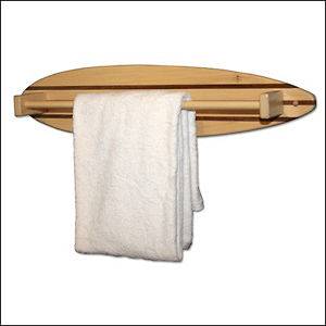 Surfboard Towel Bar 24” Great Addition to Any Surf theme Bathroom or 