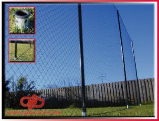 12 Tall POLES for Hanging Barrier Nets/Netting, (2x)
