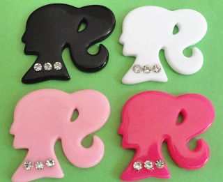 20PCS stones of Resin Barbie Girl Flatback Button 4 colors (pick color 