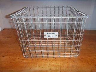 AUTHENTIC MEDART Vintage Metal Wire Gym Pool Locker Storage Basket 