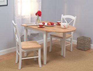 Drop Leaf Dining Room Set 3 Piece Table And Chairs Kitchen Furniture 