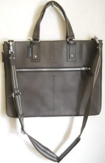 Banana Republic $300 leather portfolio briefcase bag, nwt, brown