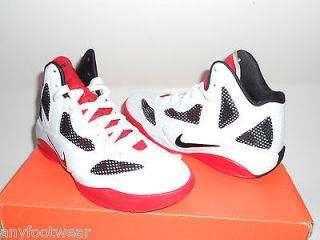  Hyperfuse 2011 GS Big Kids Shoes White Black Sports Red 454580 101