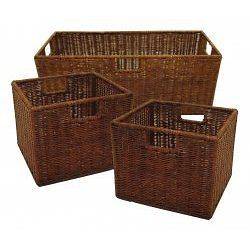 Wicker Baskets   Set of 3   2 Small, 1 Large   by Winsome Trading 