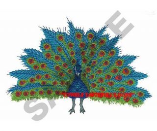   PEACOCK   2 EMBROIDERED BATH HAND TOWELS by Susan   ENDING SOON