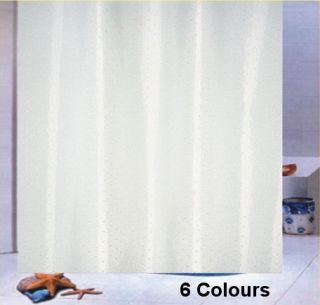   Bathroom Shower Curtains 180cm x180cm Weighted Splash Proof Hooks Set