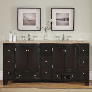   Top Furniture Lavatory Sink Cabinet Double Bathroom Vanity 703T