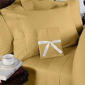   100% Pure Cotton 1Pc Tailored Bed Skirt Solid Gold Choose Size & Drop