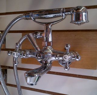 7255 FAUCET w. hand shower for CLAW FOOT / feet TUB