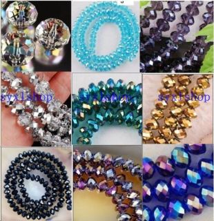    Wholesale 3x4mm 148pcs Crystal Faceted Rondelle Loose Beads AB+