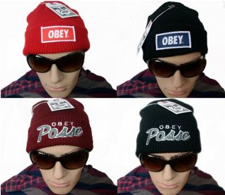 Hip Hop Fashion OBEY Mix Beanies Cotton Stay warm knit Mens Caps wool 