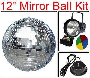 12 Mirror Disco Ball Spinning Motor Kit 3 RPM Light Lens DJ Party 