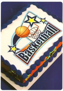 Basketball Edible Image ~ Edible Image Icing Cake Topper ~ LOOK