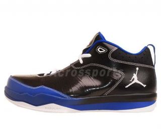Nike Jordan Fly By Black Patent Blue Mens Basketball Shoes 487230 007