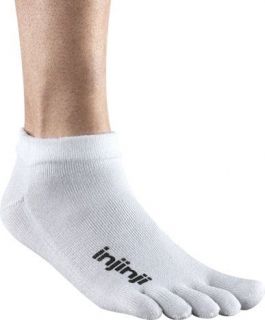 Injinji Tetratsock Performance Original Micro Liner Toe Socks   White 