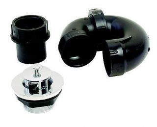   Home / RV P118C Black ABS Plastic Drain Kit for Tub or Shower Chrome