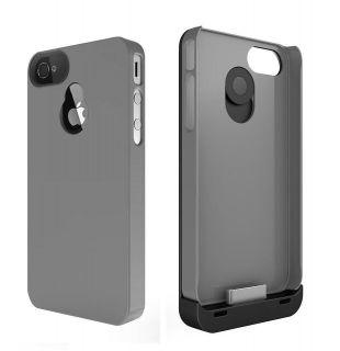   Hybrid Battery Case for iPhone 4 4S Black/Grey   boost battery life