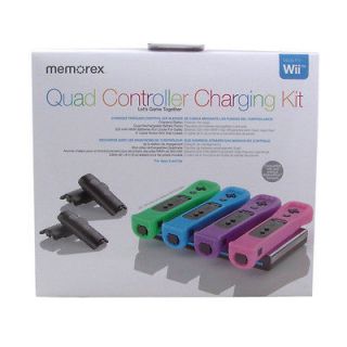   Controller Charging Kit For Wii, 4 Black Rechargeable Battery Packs