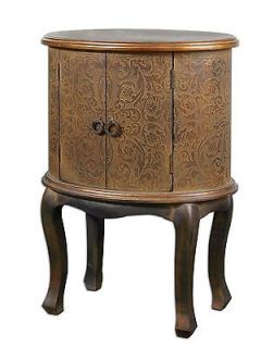 Uttermost 24241 Ascencion Accent Table/Jacobean Stain / Distressed 