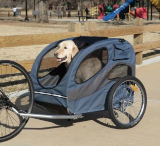 Large Bike Pet Trailer Deluxe Track’r BICYCLE folding CARRIER Dog 