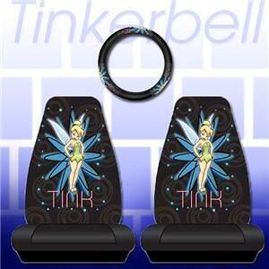 3pc Tinkerbell Pixie Seat Covers Steering Wheel Cover