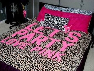 NEW❤ Victorias Secret PINK stadium blanket leopard cheetah throw