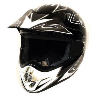   Adult Motocross BMX MX ATV Dirt Bike Helmet Speeding Black S M L XL
