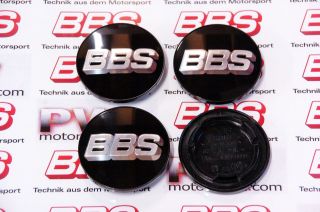 Genuine BBS 70.6mm Centre Caps Silver and Black RS RM RX NEW