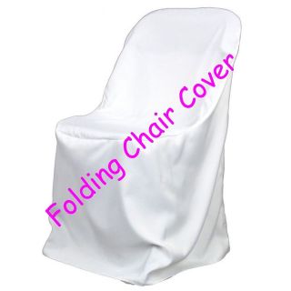 White Chair Cover  Convention Banquet or Folding Chairs   New 