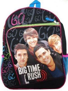 Nickelodeon Kids Big Time Rush Boy Band School Book Bag Backpack 