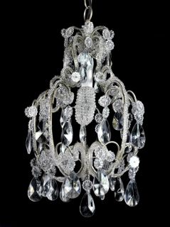 Crystal Pendant Chandelier Glass Antique Style Complete French PAIR or 