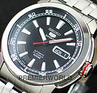 SEIKO SPORTS AUTOMATIC BLACK DIAL STEEL 100M WATCH SNZH63J1 MADE IN 