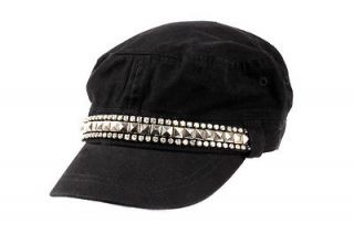 Womens Military Studded Rhinestone Cadet Cap Hat 601HT CHOOSE YOUR 
