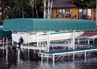 Floe Boat Lift Canopy 22 x 108 Featuring Seaman Shelter Rite Fabric
