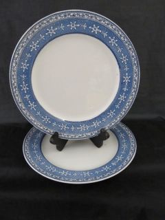 Vtg England MALING Maltese Blue White Luncheon Plates