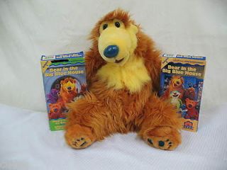   STORE 8 Bear in the Big Blue House Plush Toy with 2 VHS video movies
