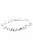 Silver Diamante Crystal Tennis Bracelet 2 Designs & Black Organza Bag
