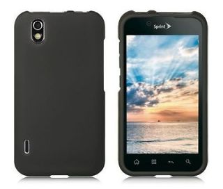   BLACK Cell Phone Protector Cover for Sprint LG MARQUEE LS855 Hard Case