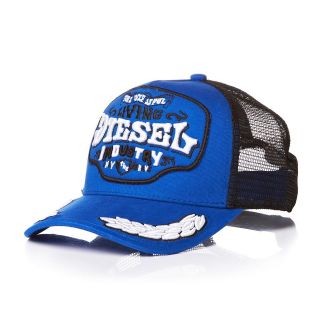 Diesel CHASTITY Trucker Hat Cap Royal Blue $50 BNWT 100% Authentic UNI