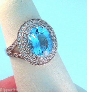blue diamond ring in Vintage & Antique Jewelry