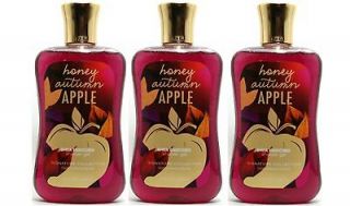 Bath & Body Works Honey Autumn Apple Shower Gels Body Wash x3 10 oz 