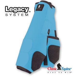   legacy boots TURQUOISE FRONT horse tack SMB sport medicine boots