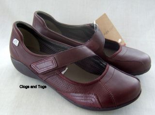 NEW CLARKS FLEXLIGHT INDIGO BAR BORDEAUX LEATHER SHOES