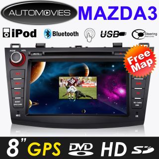   Car GPS 8HD Touchscreen Bluetooth DVD Player for Mazda3 2010 2011