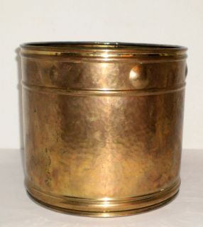 Old Mid 20th Brass Cachepot by Peerage Made in England Jardiniere 