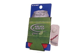   Bud Light Green Beer Bottle Party Can Holder Cooler Lime Insulated NEW