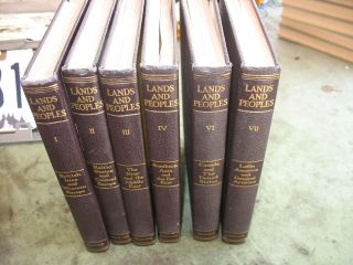   copyright 1960 LANDS AND PEOPLES BOOK SET 1 7 ENCYCLOPEDIA REFERENCE