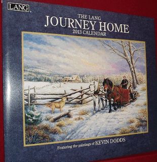 2013 Lang Journey Home Calendar Horse Drawn Sleigh Old Homes Outdoor 